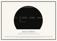 Avicii Arena Vintage Skiss poster-1