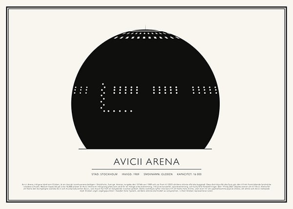Poster Avicii Arena Vintage Skiss 02 SE