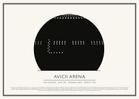 Avicii Arena Vintage Skiss poster-1