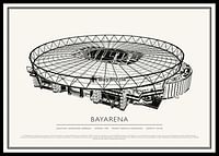 Poster BayArena Vintage Sketch-0