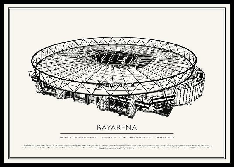 Poster BayArena Vintage Sketch-12