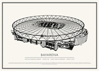 BayArena Vintage Sketch-plakat-1