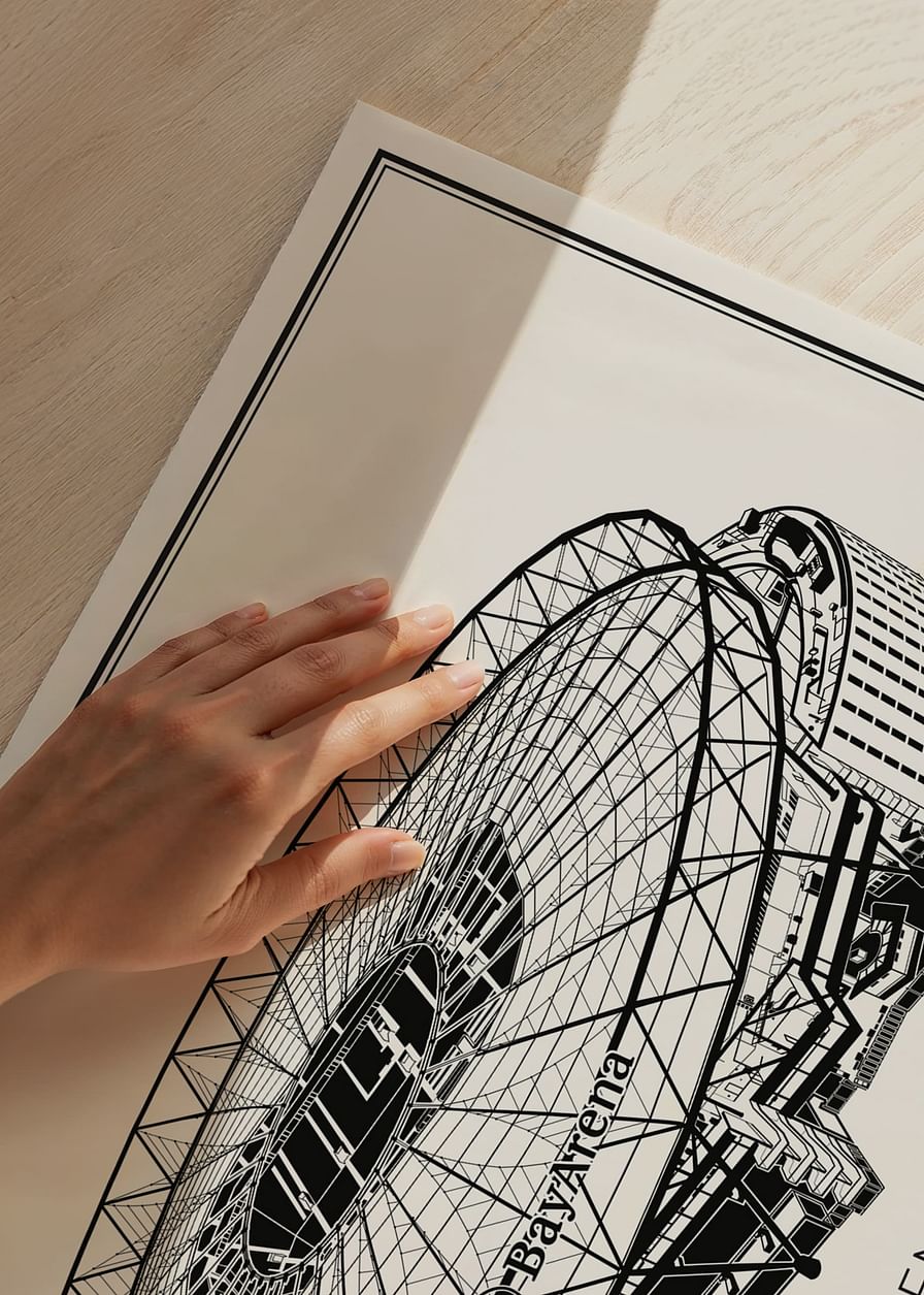 Poster BayArena Vintage Sketch-12