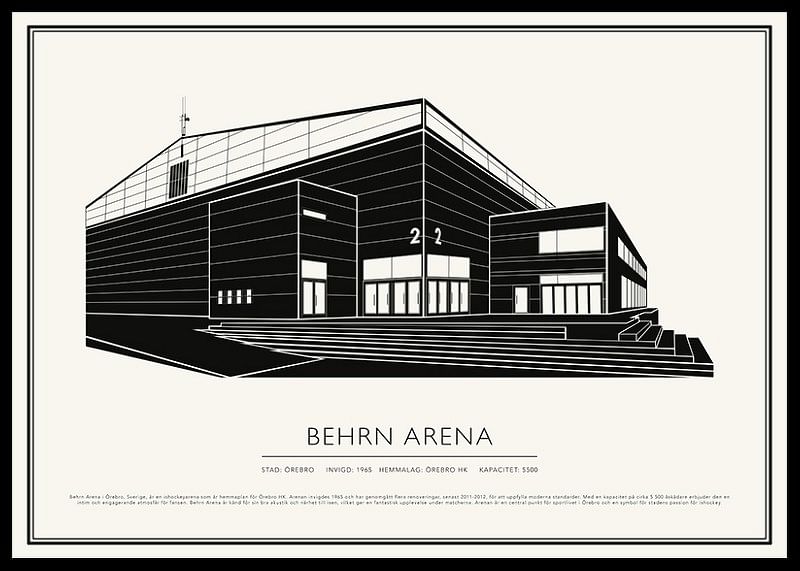 Behrn Arena Ishockey Vintage Skiss poster-12