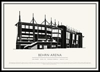Behrn Arena Fotboll Vintage Skiss poster-0