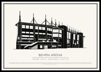 Behrn Arena Fotboll Vintage Skiss poster-0