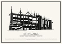 Behrn Arena Fotboll Vintage Skiss poster-1