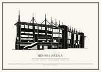 Behrn Arena Fotboll Vintage Skiss poster-1