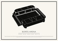 Borås Arena Vintage Skiss poster-1