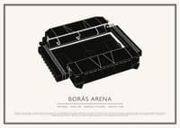 Borås Arena Vintage Skiss poster-1