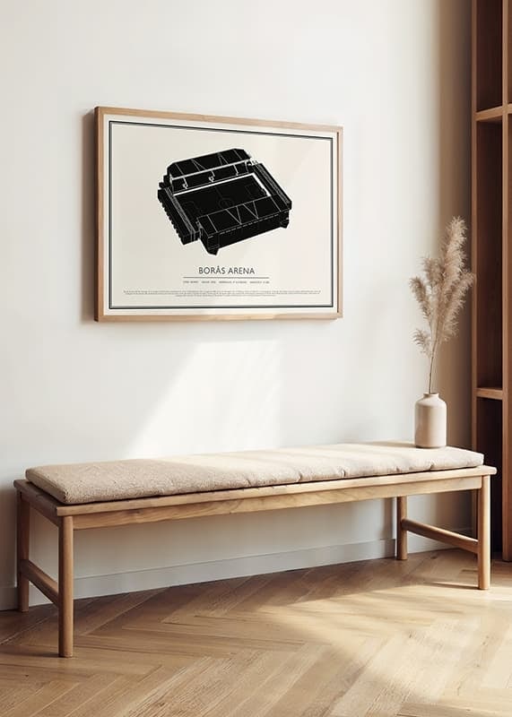 Borås Arena Vintage Skiss poster-12