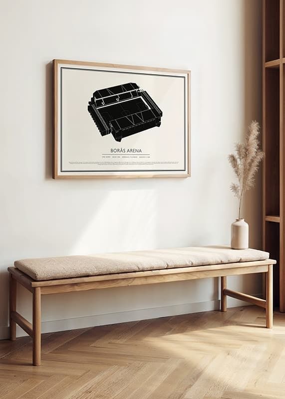 Borås Arena Vintage Skiss poster-12