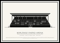 Borlänge Energi Arena Vintage Skiss poster-0