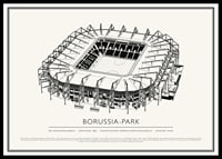 Borussia-Park Vintage Skizze Poster-0