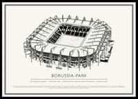 Borussia-Park Vintage Skizze Poster-0