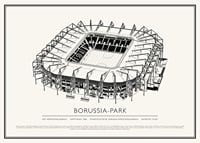 Borussia-Park Vintage Skizze Poster-1