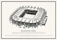 Borussia-Park Vintage Skizze Poster-1
