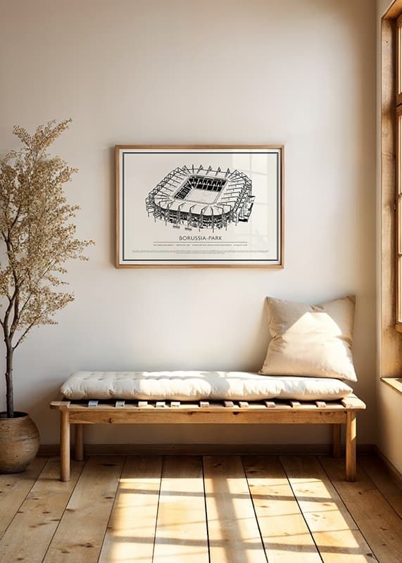 Poster Borussia-Park Vintage Skizze 02 DE crossfade