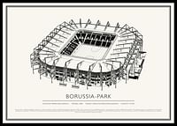 Poster vintage cu schiță Borussia-Park-0