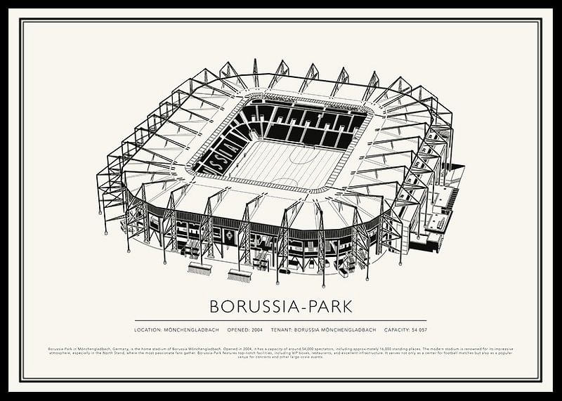 Poster vintage cu schiță Borussia-Park-12