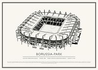 Poster vintage cu schiță Borussia-Park-1