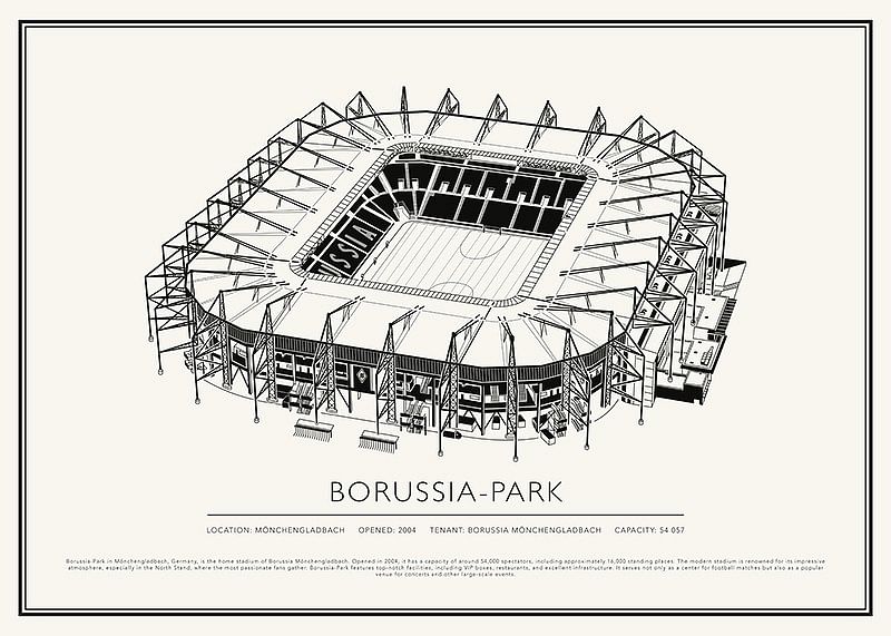 Poster vintage cu schiță Borussia-Park-12