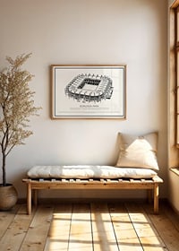 Borussia-Park Vintage Sketch Plagát-2