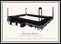 Bravida Arena Vintage Skiss poster-0