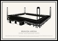 Bravida Arena Vintage Skiss poster-0