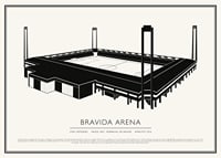 Bravida Arena Vintage Skiss poster-1