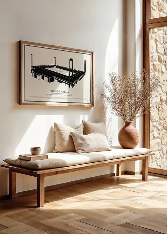 Poster Bravida Arena Vintage Skiss 02 SE crossfade