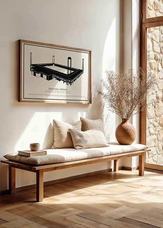 Bravida Arena Vintage Skiss poster-12