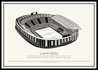 Plagát Camp Nou Vintage Sketch-0