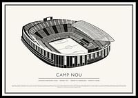 Poster Camp Nou Vintage Sketch-0