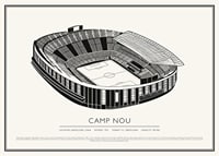 Plagát Camp Nou Vintage Sketch-1