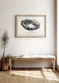 Poster Camp Nou Vintage Sketch-2
