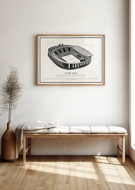 Poster Camp Nou Vintage Sketch-12