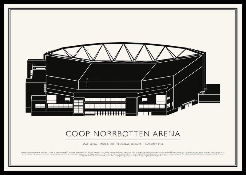 Coop Norrbotten Arena Vintage Skiss poster-12