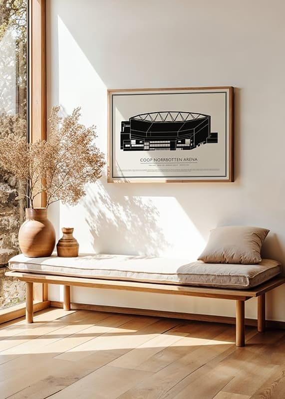 Poster Coop Norrbotten Arena Vintage Skiss 02 SE crossfade