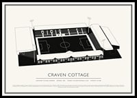 Plagát Craven Cottage Vintage Sketch-0