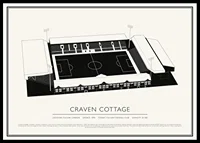 Craven Cottage Vintage Sketch poster-0