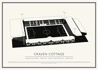 Craven Cottage Vintage Sketch poster-1