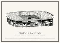 Deutsche Bank Park Vintage Skizze Poster-1
