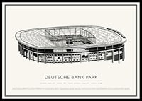 Plagát Vintage Sketch Deutsche Bank Park-0