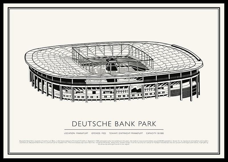 Poster Deutsche Bank Park Vintage Sketch-12