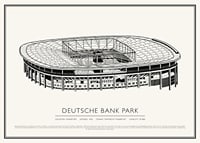 Plagát Vintage Sketch Deutsche Bank Park-1