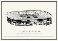 Deutsche Bank Park Vintage Sketch poster-1