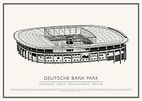 Poster Deutsche Bank Park Vintage Sketch-1