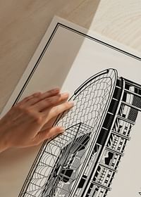 Poster Deutsche Bank Park Vintage Sketch-3