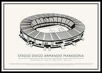 Poster Stadio Diego Armando Maradona Vintage Sketch-0